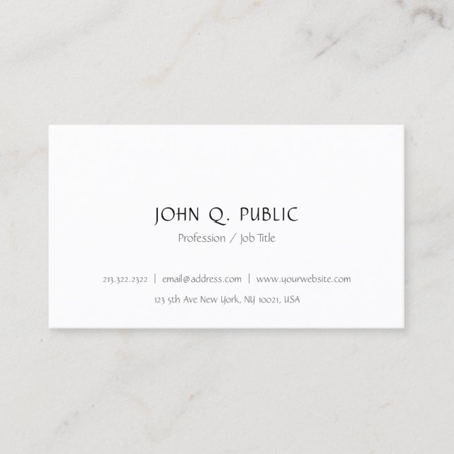 Stylish Simple Modern Minimalist Template Trendy Business Card (Front)