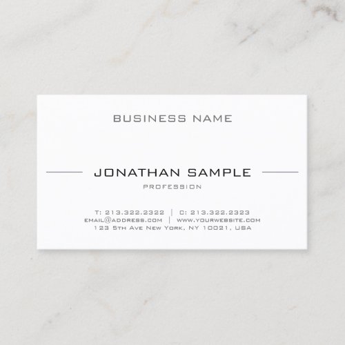 Stylish Simple Modern Trendy Professional Minimal Business Card