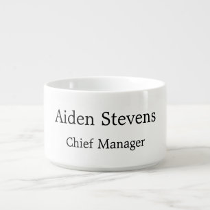 Stylish Simple Plain Black & White Minimalist Bowl