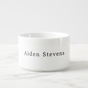 Stylish Simple Plain Black & White Minimalist Bowl