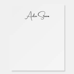 Stylish Simple Plain Black & White Minimalist Name Foam Board