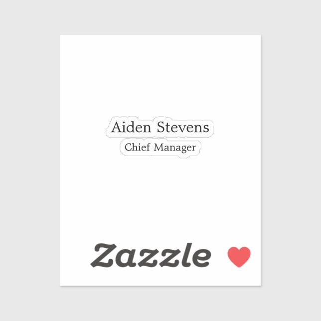 Stylish Simple Plain Black & White Minimalist Sticker (Sheet)