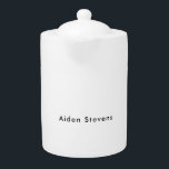 Stylish Simple Plain Black & White Minimalist Teapot<br><div class="desc">This simple,  minimalist and plain design is for you. Why use an ordinary one? How about this design that will draw attention to you?</div>
