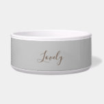 Stylish Simple Plain Grey Minimalist Calligraphy Bowl<br><div class="desc">This simple,  minimalist and plain design is for you. How about this design that will draw attention to you?</div>