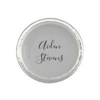 Stylish Simple Plain Grey Minimalist Calligraphy