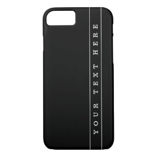 Stylish Simple Text & Thin Stripes iPhone 8/7 Case