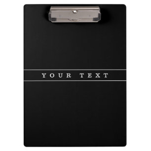 Stylish Simple Text & Thin Stripes Clipboard
