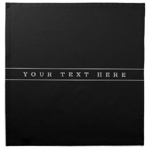 Stylish Simple Text & Thin Stripes Cloth Napkin