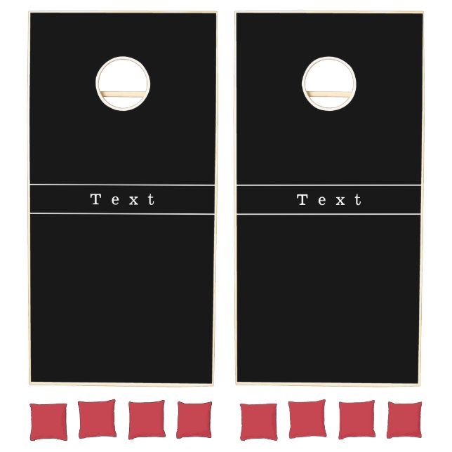 Stylish Simple Text & Thin Stripes Cornhole Set (Set)