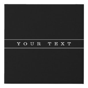 Stylish Simple Text & Thin Stripes Faux Canvas Print