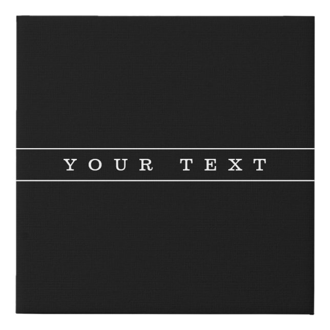Stylish Simple Text & Thin Stripes Faux Canvas Print (Front)