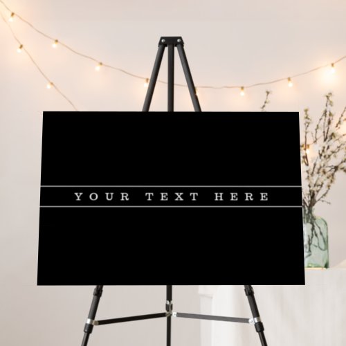 Stylish Simple Text  Thin Stripes Foam Board