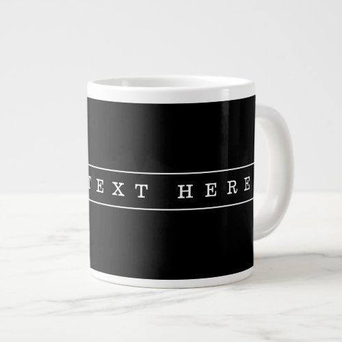 Stylish Simple Text  Thin Stripes Giant Coffee Mug