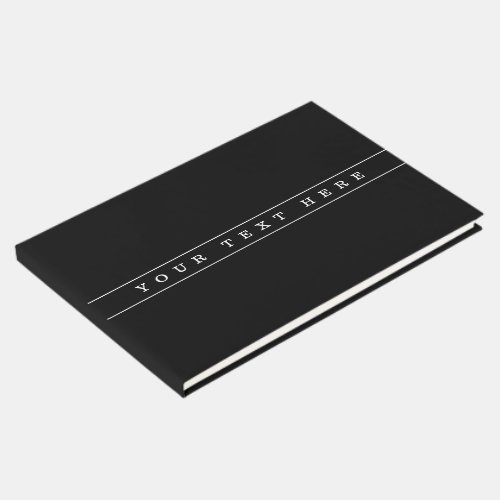 Stylish Simple Text  Thin Stripes Guest Book