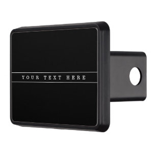 Stylish Simple Text & Thin Stripes Hitch Cover