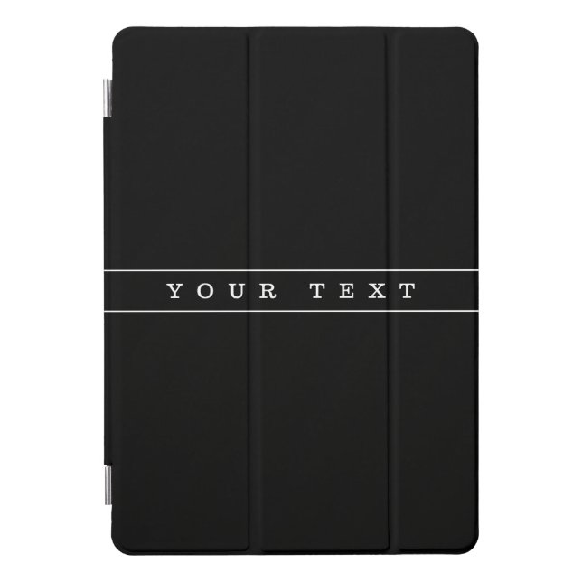 Stylish Simple Text & Thin Stripes iPad Pro Cover (Front)