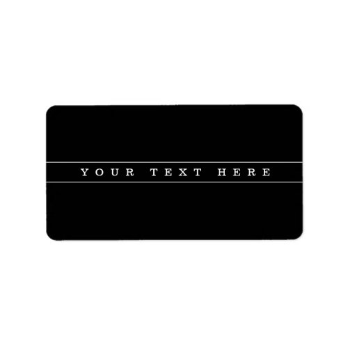Stylish Simple Text  Thin Stripes Label