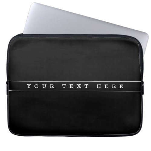 Stylish Simple Text  Thin Stripes Laptop Sleeve