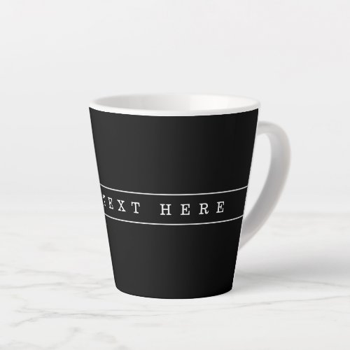 Stylish Simple Text  Thin Stripes Latte Mug