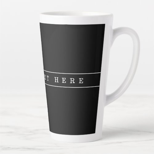 Stylish Simple Text  Thin Stripes Latte Mug