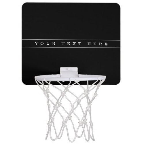 Stylish Simple Text  Thin Stripes Mini Basketball Hoop