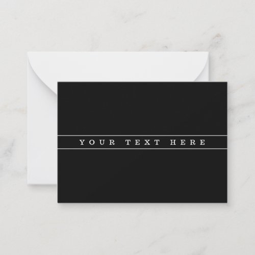 Stylish Simple Text  Thin Stripes Note Card