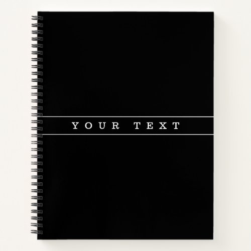 Stylish Simple Text  Thin Stripes Notebook