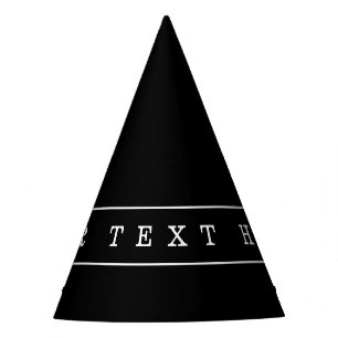 Stylish Simple Text & Thin Stripes Party Hat