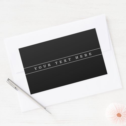 Stylish Simple Text  Thin Stripes Rectangular Sticker