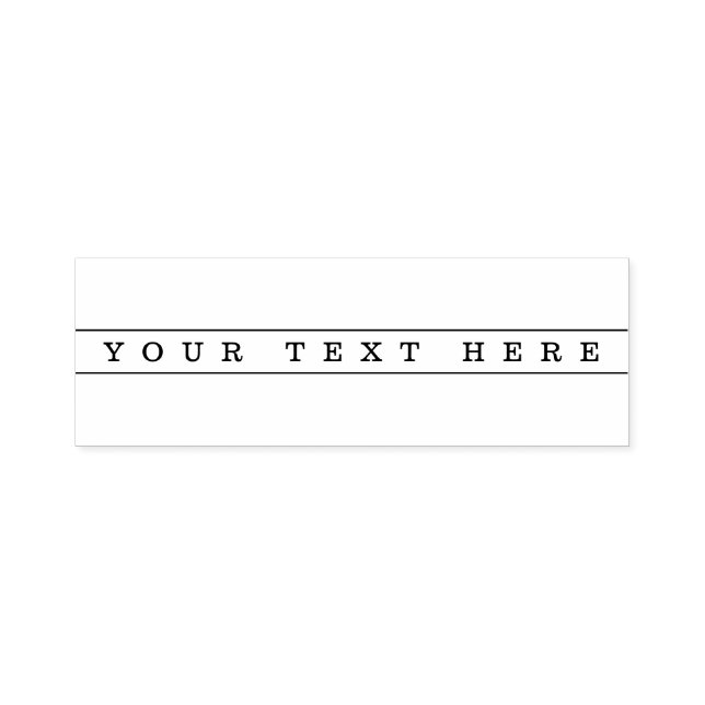 Stylish Simple Text & Thin Stripes Self-inking Stamp (Design)