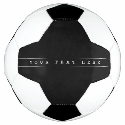 Stylish Simple Text  Thin Stripes Soccer Ball