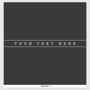 Stylish Simple Text & Thin Stripes Sticker