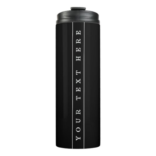 Stylish Simple Text  Thin Stripes Thermal Tumbler