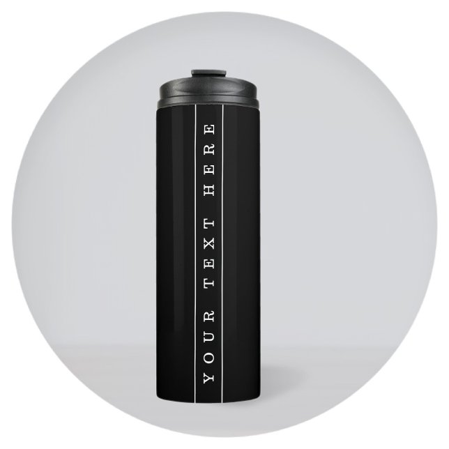 Stylish Simple Text & Thin Stripes Thermal Tumbler (Creator Uploaded)