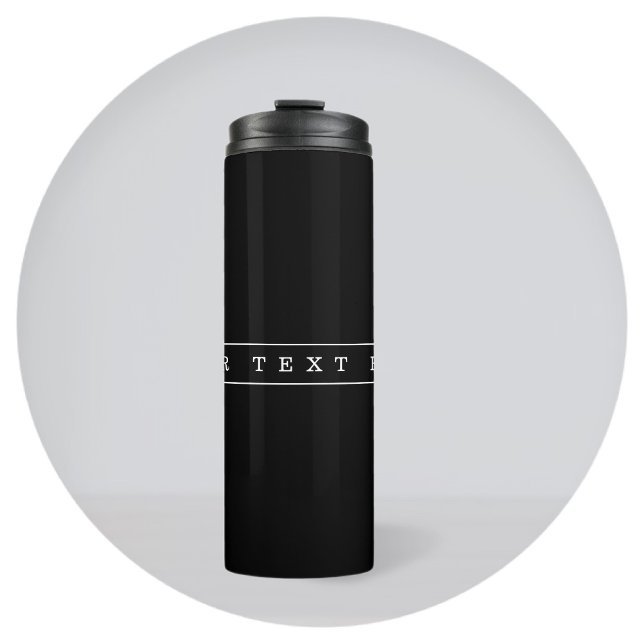 Stylish Simple Text & Thin Stripes Thermal Tumbler (Creator Uploaded)