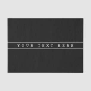 Stylish Simple Text & Thin Stripes Tissue Paper