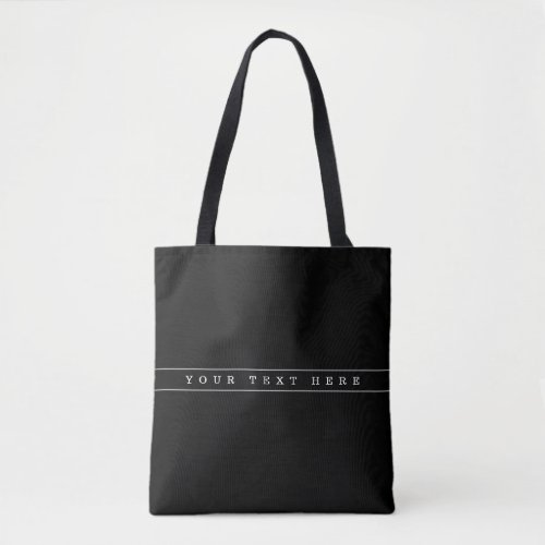 Stylish Simple Text  Thin Stripes Tote Bag