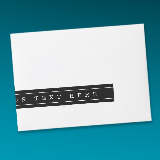 Stylish Simple Text & Thin Stripes Wrap Around Address Label (Creator Uploaded)