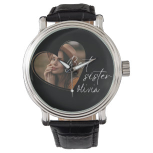 Stylish Sister Photo Elegant Modern Black Watch