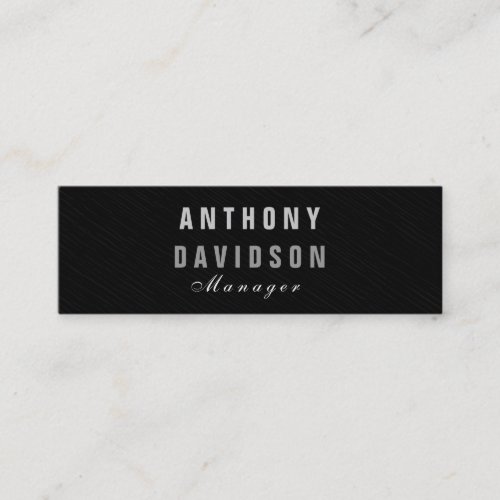 Stylish Skinny Gray Manager Business Card
