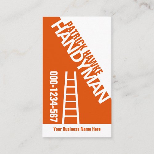 Stylish Slanting Handyman Ladder  Business Card