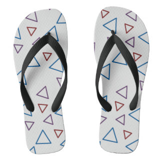 Stylish Slippers with Multicolor Triangles