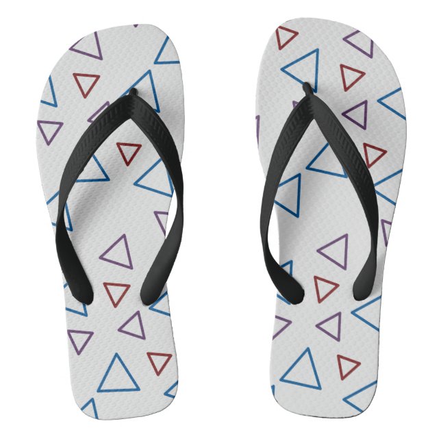 Stylish Slippers with Multicolor Triangles (Footbed)