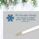 Stylish Snowflake Holiday Return Address Self-inking Stamp<br><div class="desc">Holiday self-inking stamper features a stylish winter snowflake. Personalize the modern custom text with your name / family name and return address.</div>