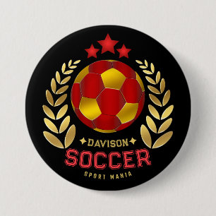 Stylish Soccer Logo For Adults Button