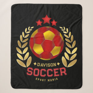 Stylish Soccer Logo For Adults Sherpa Blanket