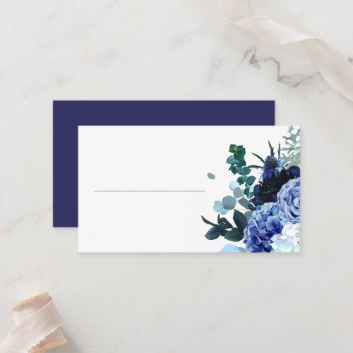 Stylish Soft Indigo and Blue Wedding  Place Card