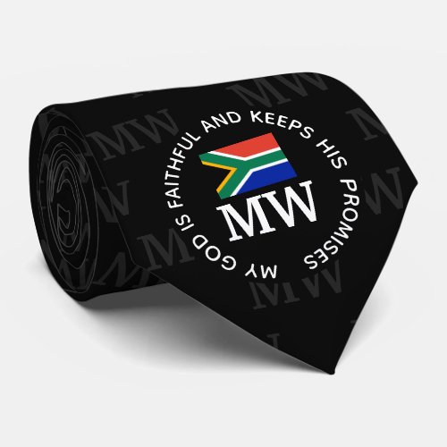 Stylish SOUTH AFRICA Monogram Neck Tie