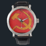 Stylish Soviet Hammer and Sickle Big-Faced Watch<br><div class="desc">Time may be up for the Soviet Regime,  but not for you! You're only just gettin' started!</div>