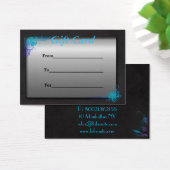Stylish Spa Floral Blue Turquoise Gift Card (Desk)